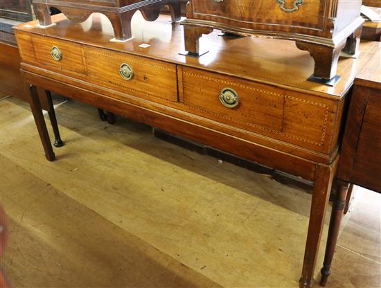 George III mahogany side table (converted)(-)